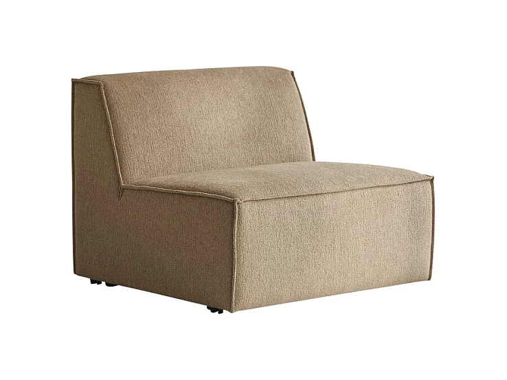 Chauffeuse modulable Dario en tissu camel