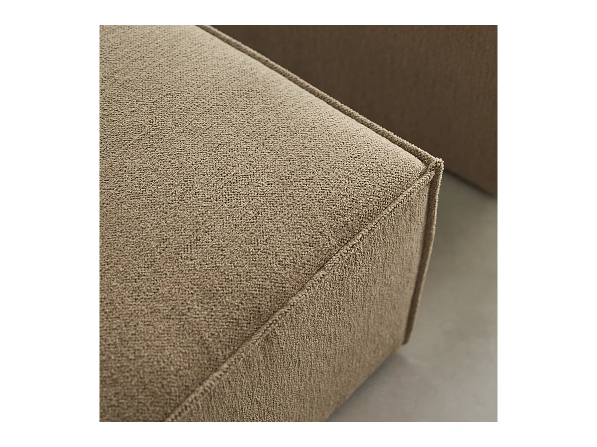 Chauffeuse modulable Dario en tissu camel