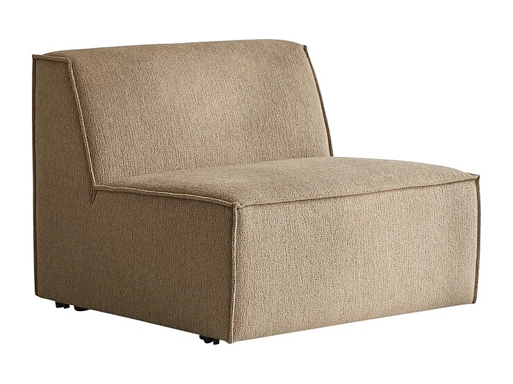 Tiefer Modulsessel Dario aus camelfarbenem Stoff