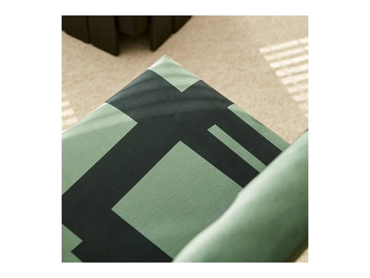 Poltrona in similpelle scamosciata Barbican verde, 1 posto