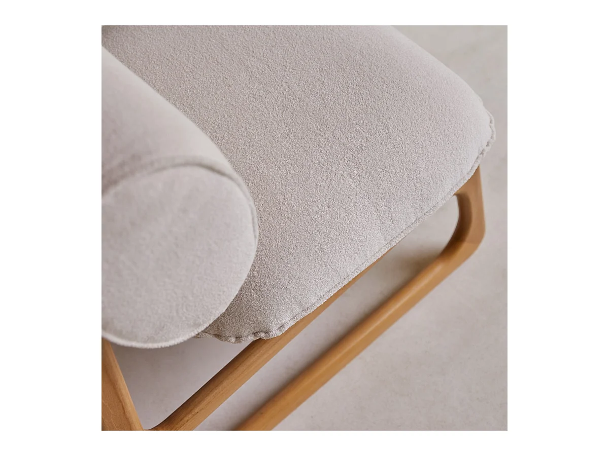 Sessel aus massivem Teakholz und Stoff Julia