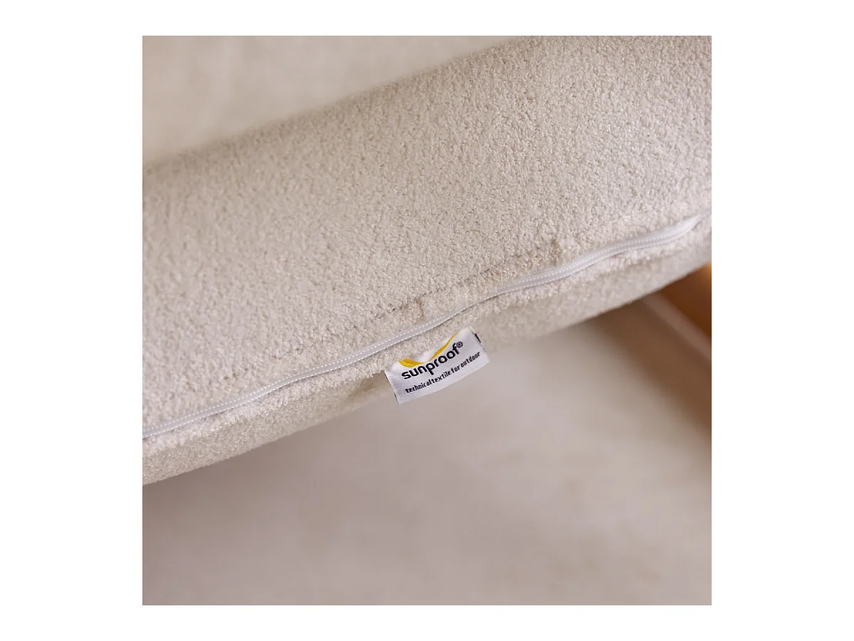 Sessel aus massivem Teakholz und Stoff Julia