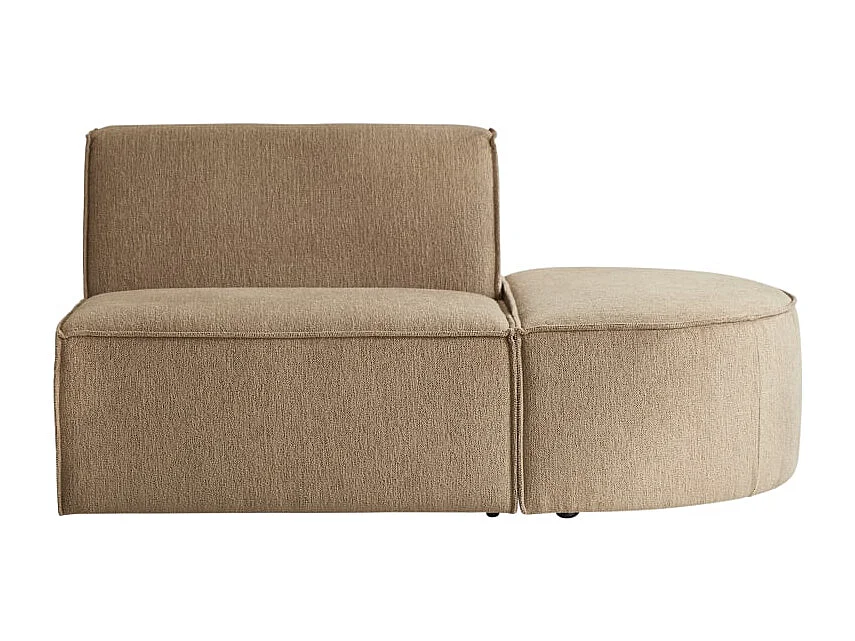 Fauteuil lounge modulable Dario en tissu camel
