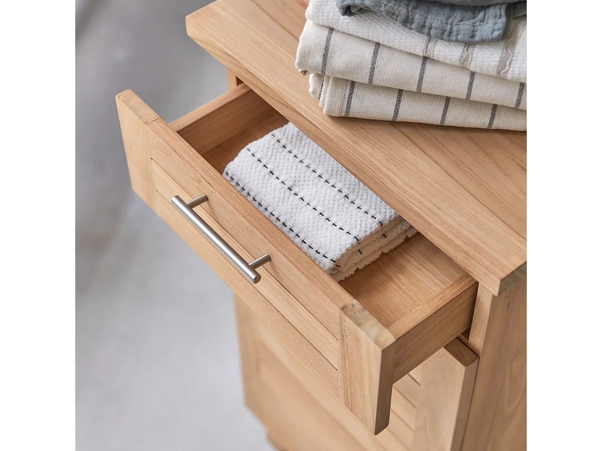 Badschrank aus Teak 45 cm Massivholz kombinierbar