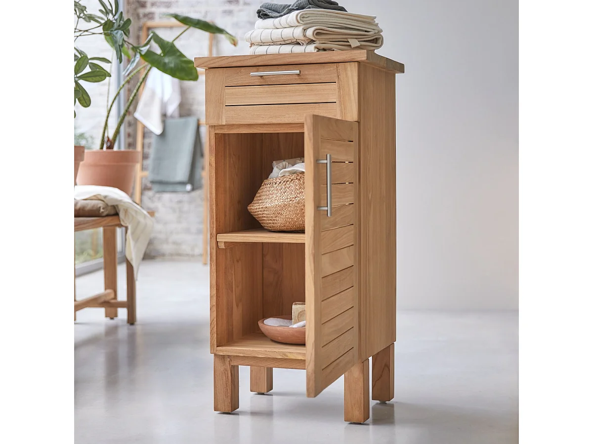 Badschrank aus Teak 45 cm Massivholz kombinierbar