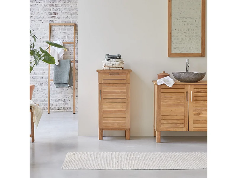 Badschrank aus Teak 45 cm Massivholz kombinierbar