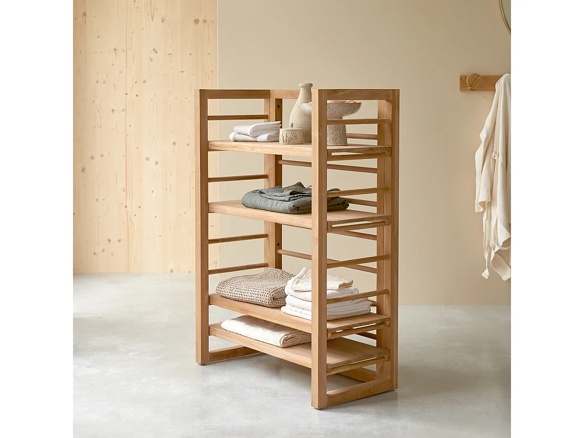 Scaffale in legno di teak per il bagno 115 Sera