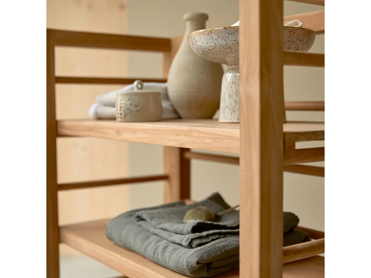 Scaffale in legno di teak per il bagno 115 Sera