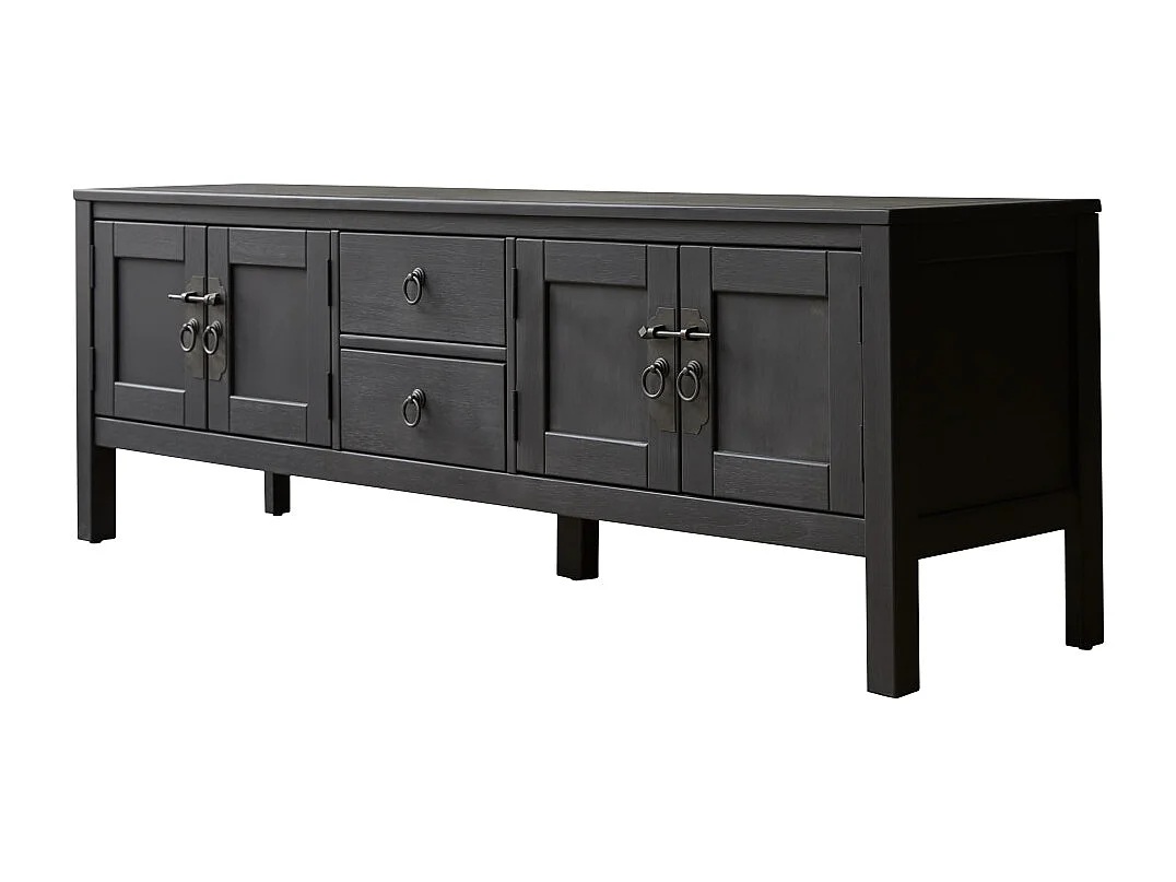 Thaki black - TV-Schrank aus massiver Kiefer 170