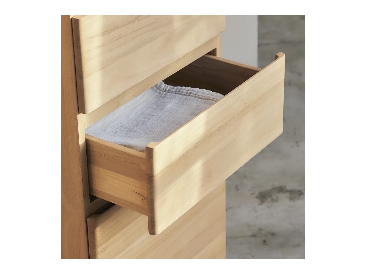 Colonne en bois de teck massif Nino