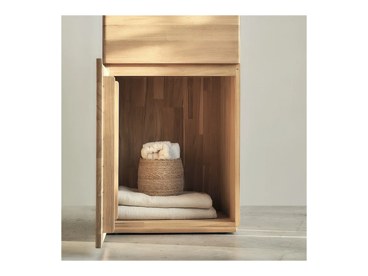 Colonne en bois de teck massif Nino