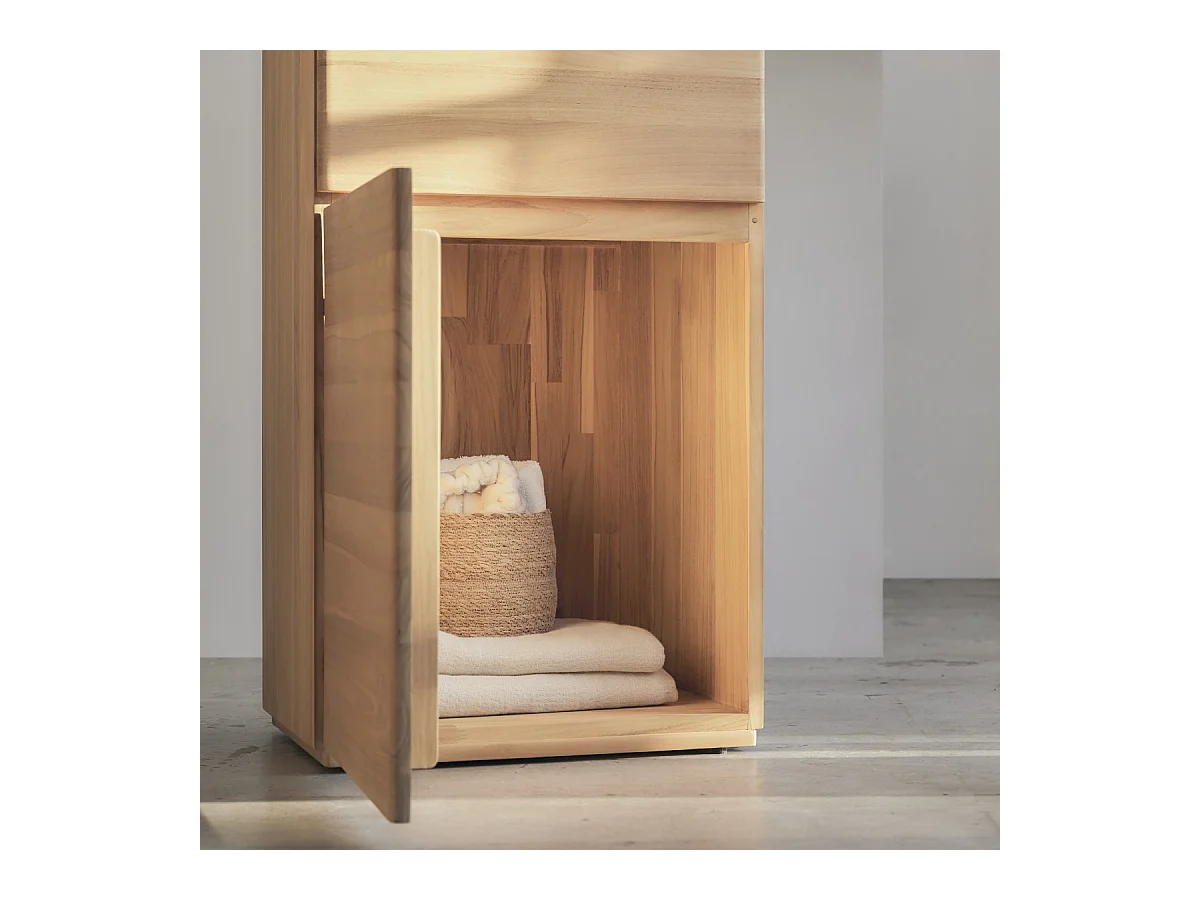 Colonne en bois de teck massif Nino