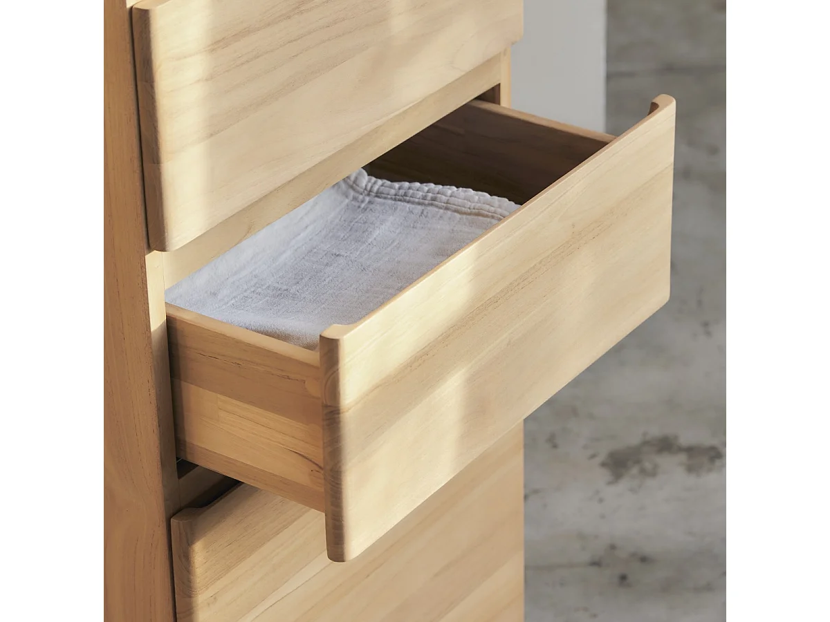 Hochschrank Nino aus massivem Teakholz