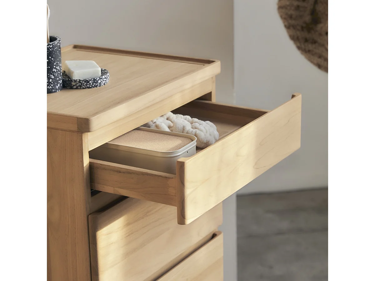 Hochschrank Nino aus massivem Teakholz