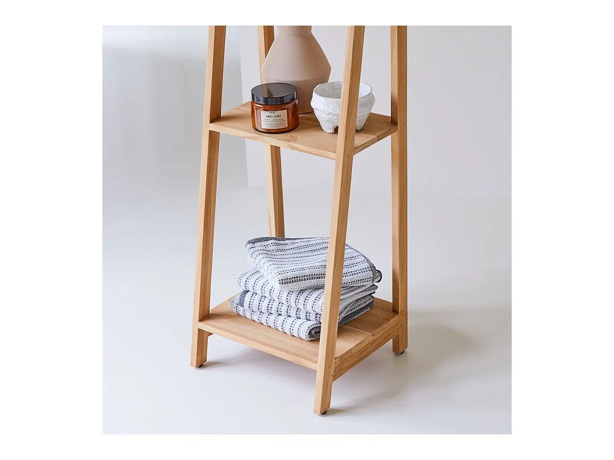 Etagère de Salle de Bain en bois de Teck Bahya Step