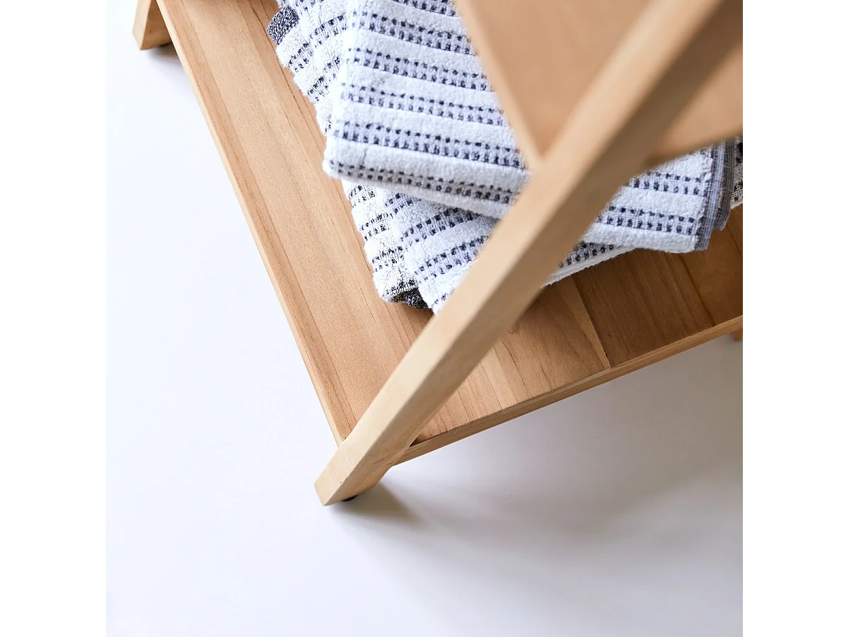 Badezimmerregal Regal für Badezimmer aus Teak Massivholz stilvoll und natürlich