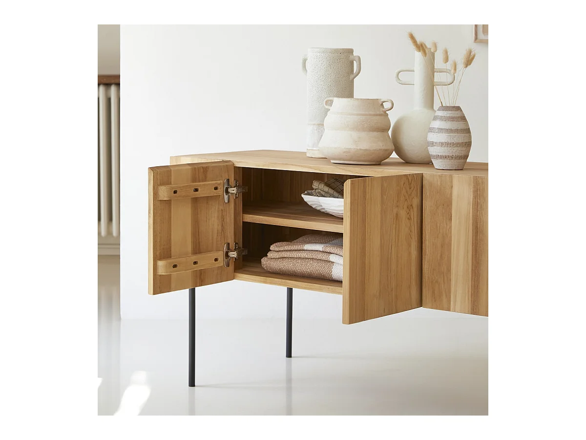 Hoher TV-Schrank aus Teakholz 170 Honorine