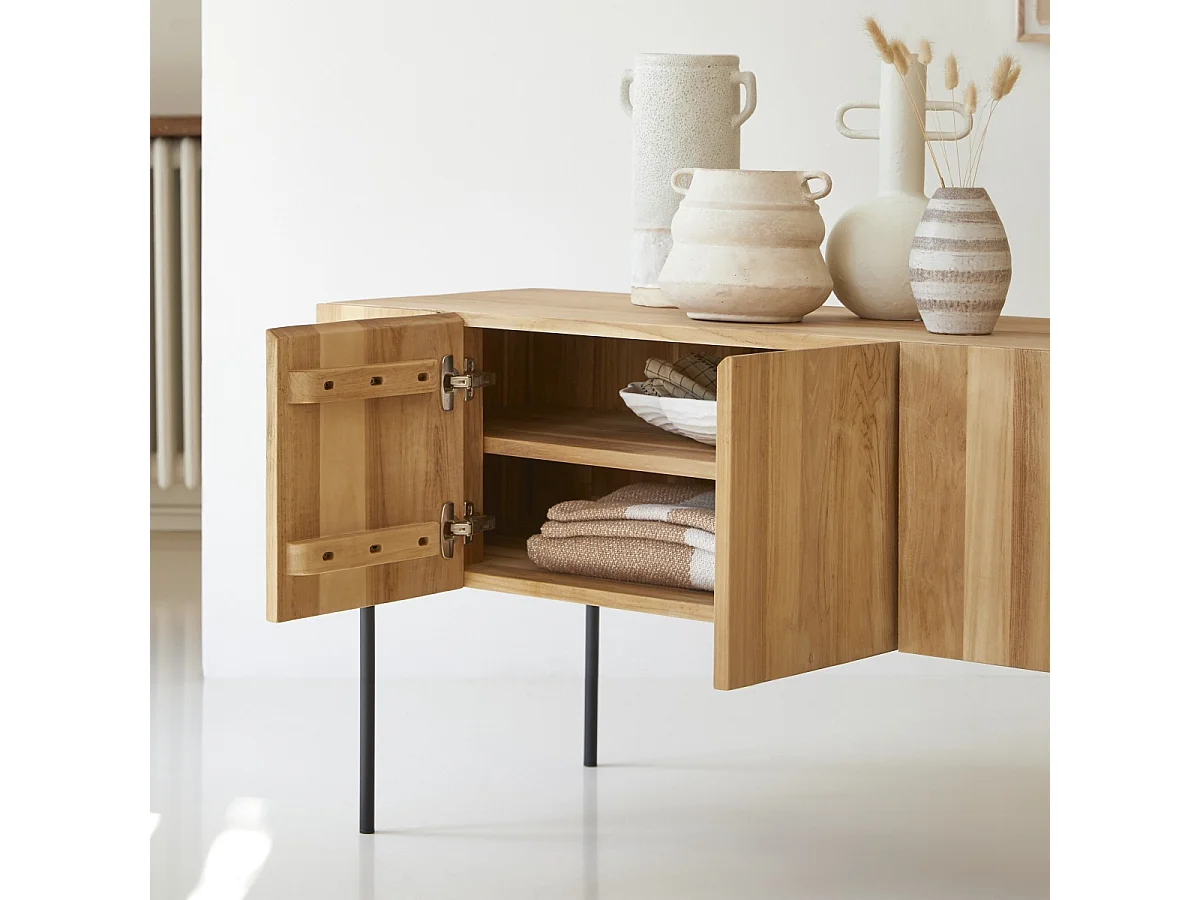 Hoher TV-Schrank aus Teakholz 170 Honorine