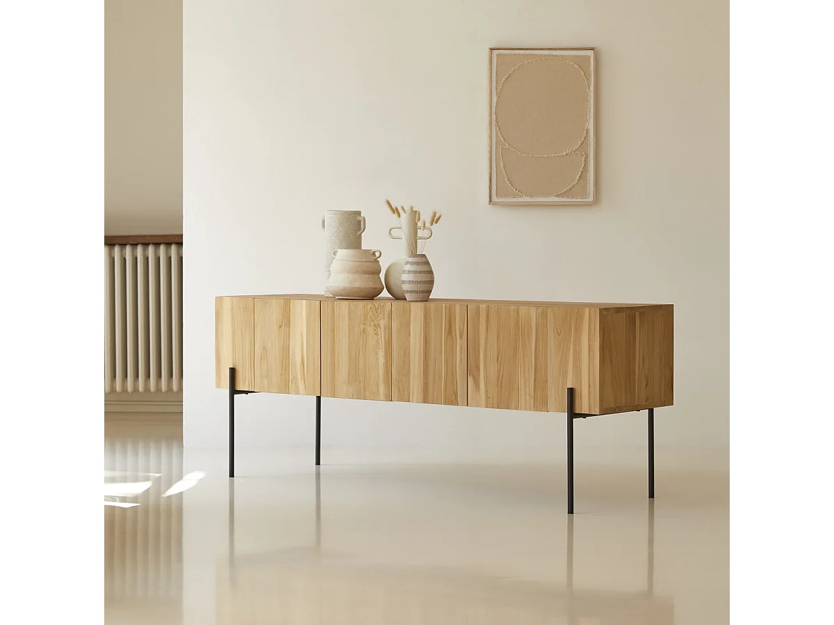 Hoher TV-Schrank aus Teakholz 170 Honorine