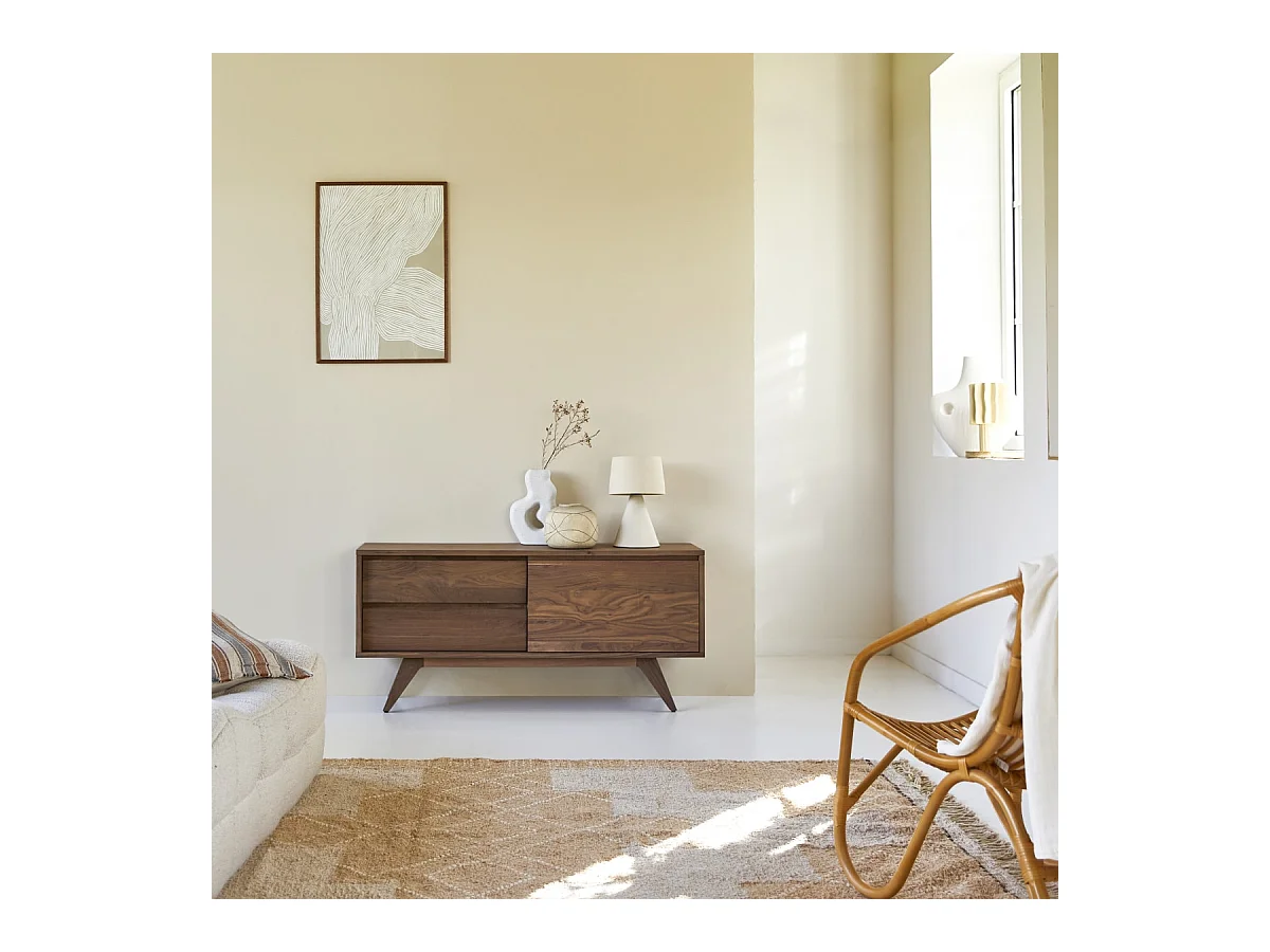 Meuble TV en bois de noyer 130 Esmée