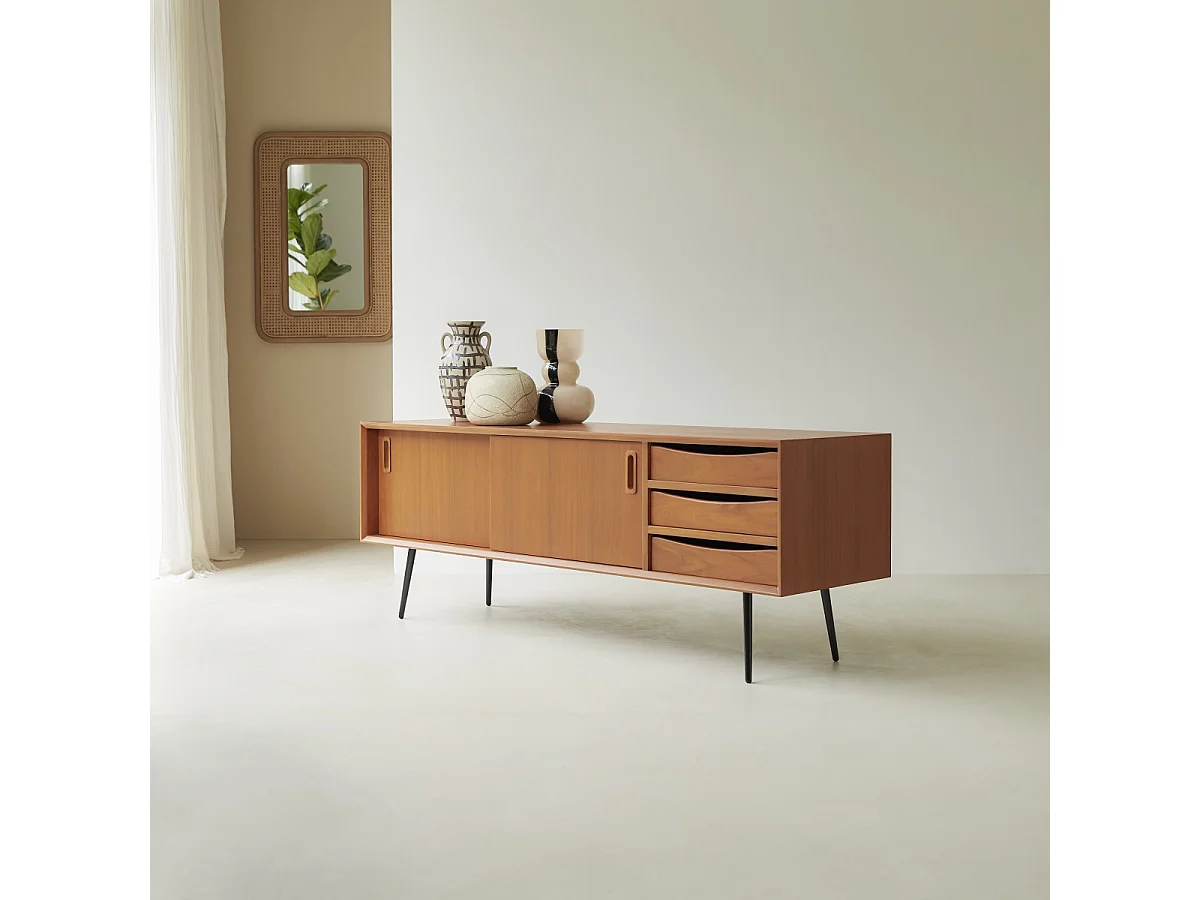 Meuble TV en bois de teck 155 Simen