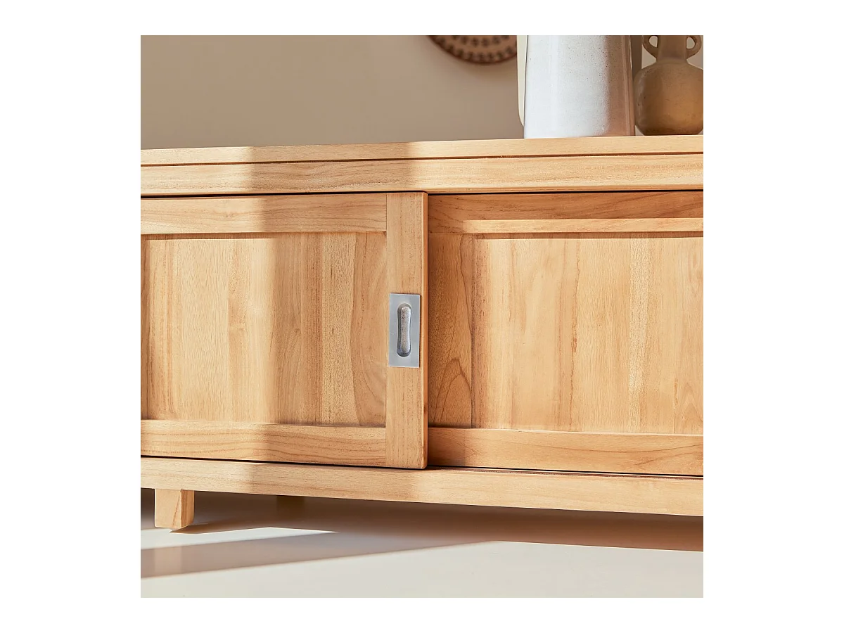 TV-Rack TV Bank massives Teak TV Möbel Neu Tikamoon lowboard sideboard Natur