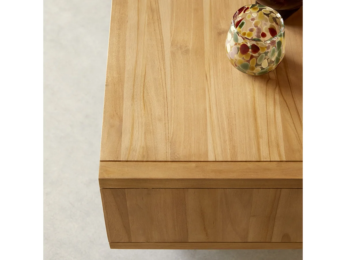 Mobile TV televisore in legno di Teak con anta scorrevole