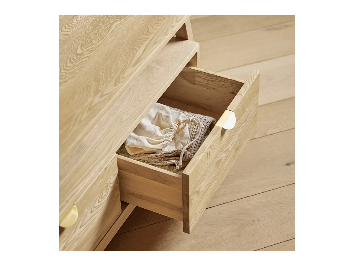 Meuble TV en bois de chêne 150 Pola