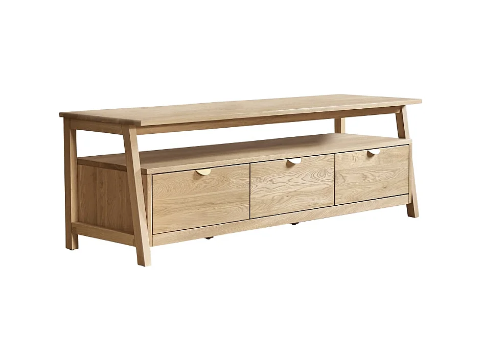 Meuble TV en bois de chêne 150 Pola