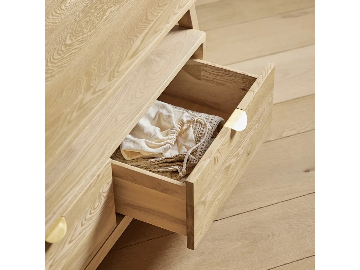 Meuble TV en bois de chêne 150 Pola