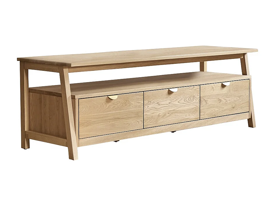 Meuble TV en bois de chêne 150 Pola