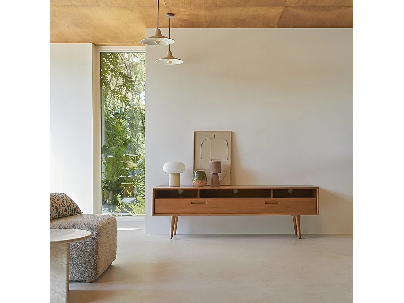 TV Schrank 180 aus Mahagoni Magda 50ger Jahre Stil Lowboard Hifi Vintage