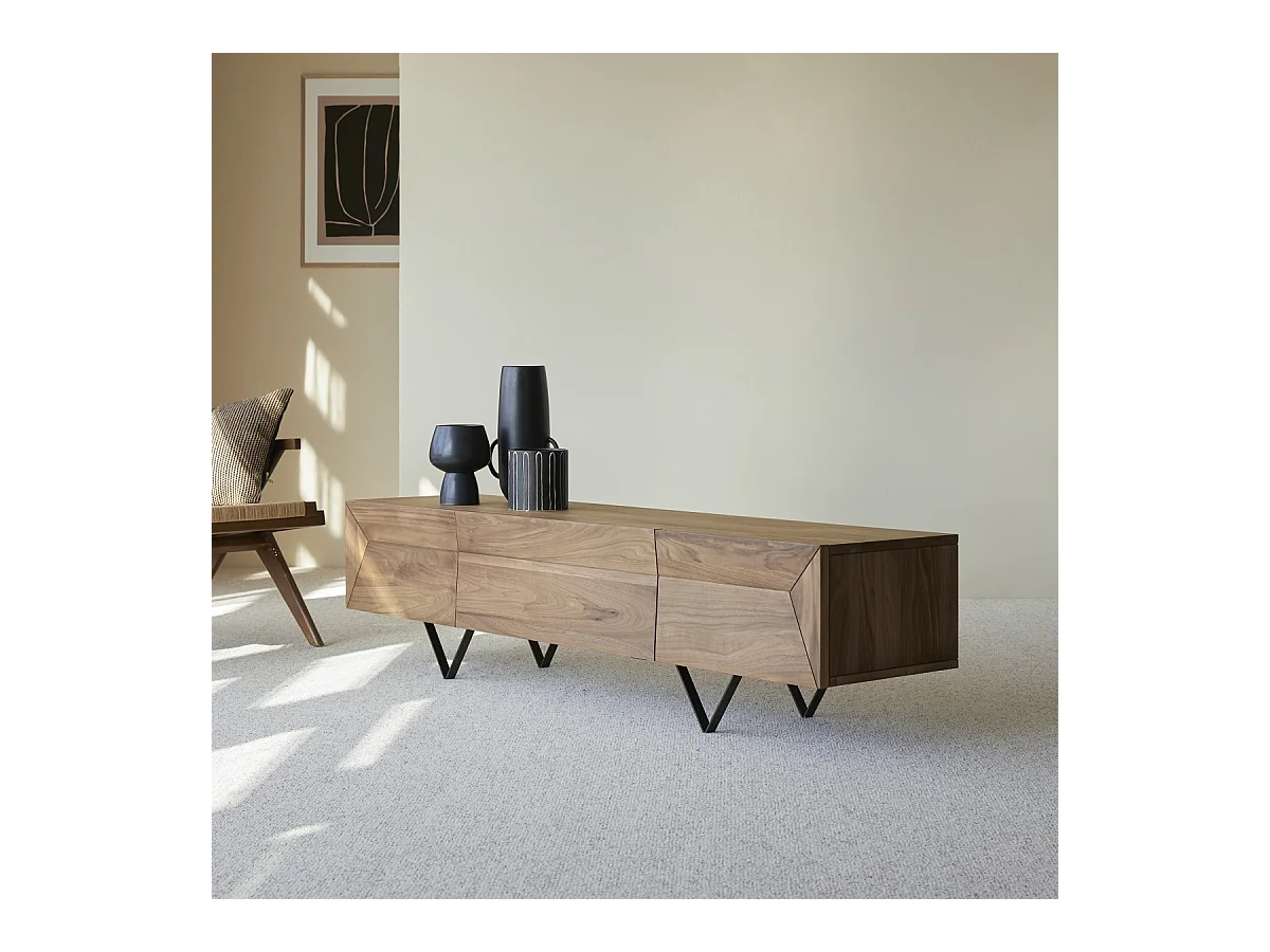 TV-Schrank aus Nussbaumholz 175 Metric