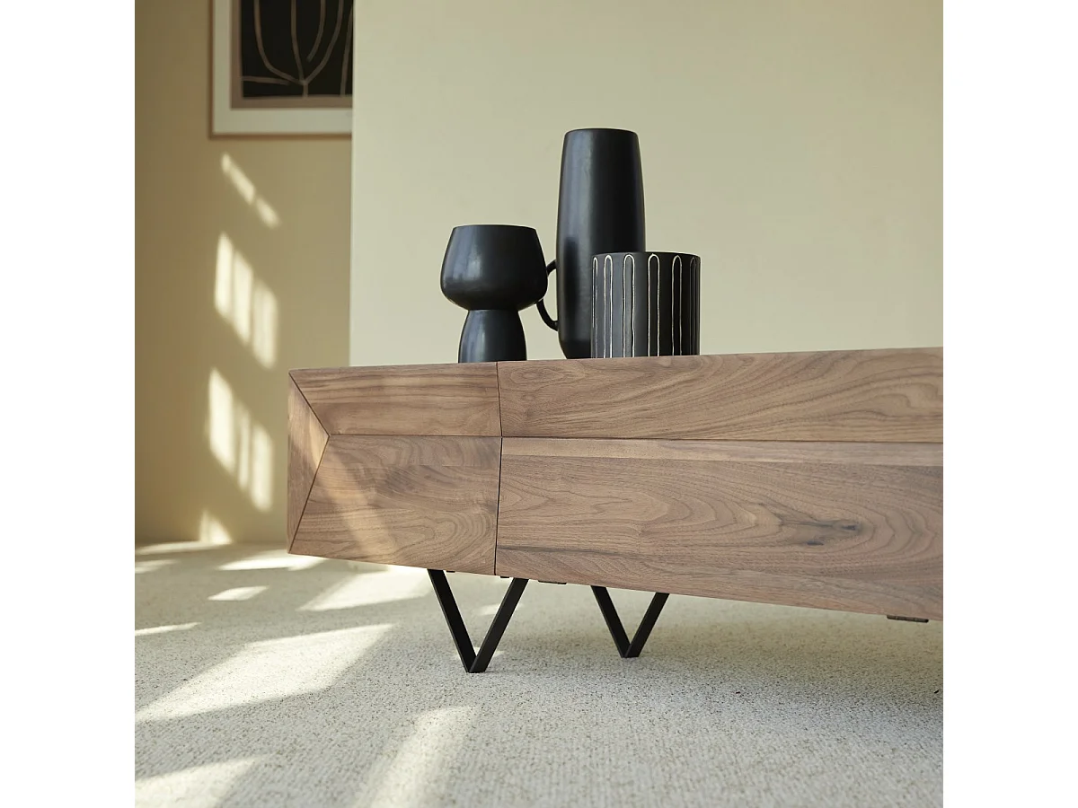 Meuble TV en bois de noyer 175 Metric