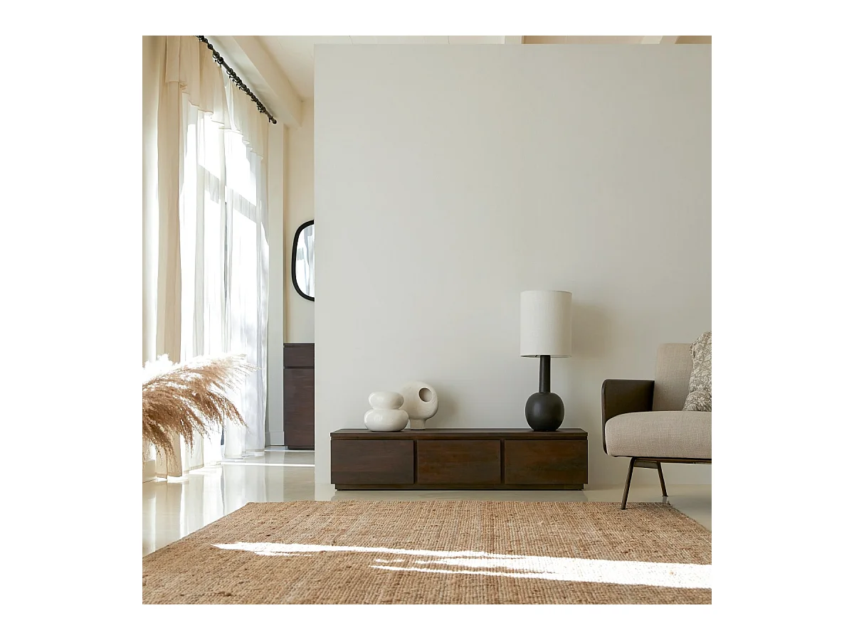Meuble TV en bois d'acajou 135 Eva