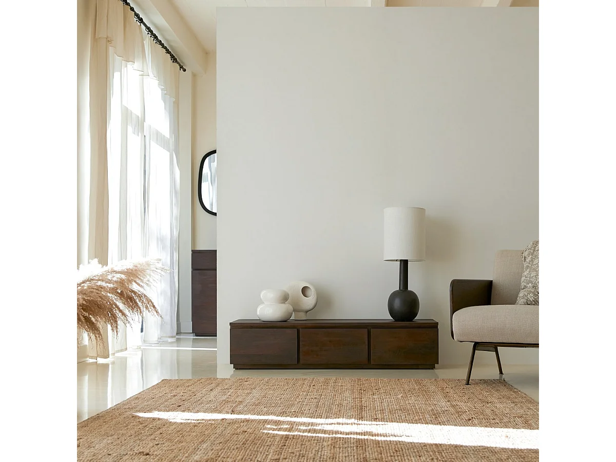 Meuble TV en bois d'acajou 135 Eva