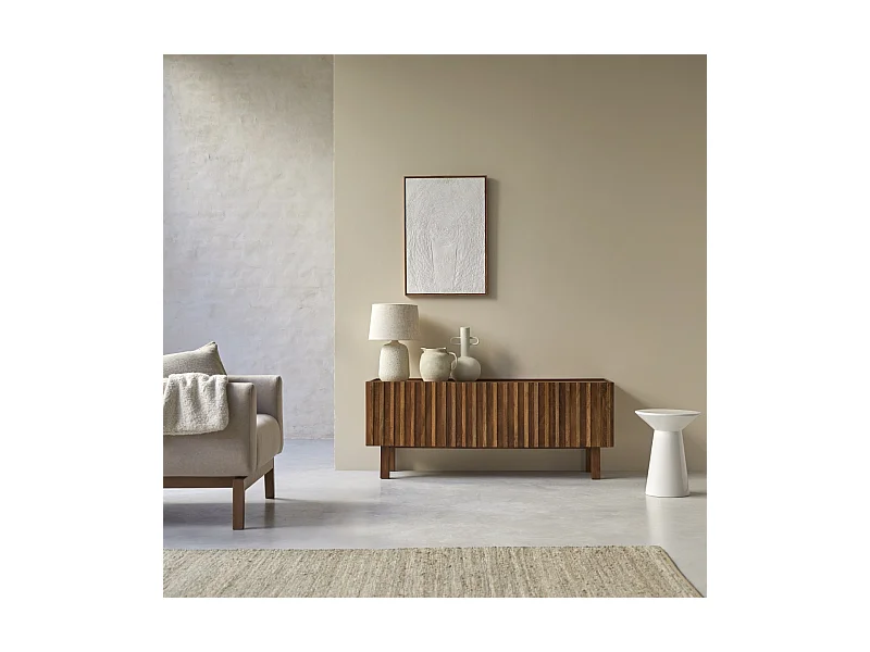 Mobile TV in legno di mango massello Milo da 140 cm