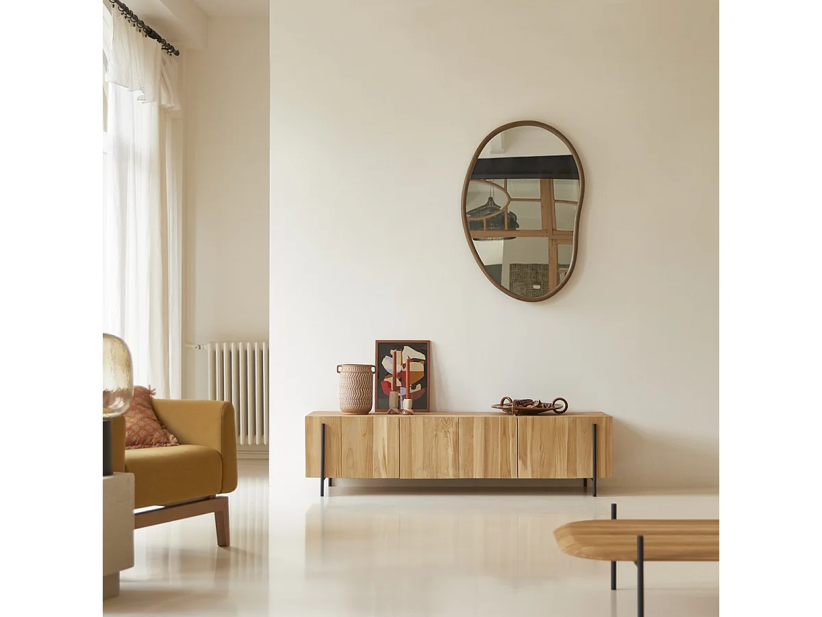 Meuble TV bas en bois de teck 170 Honorine