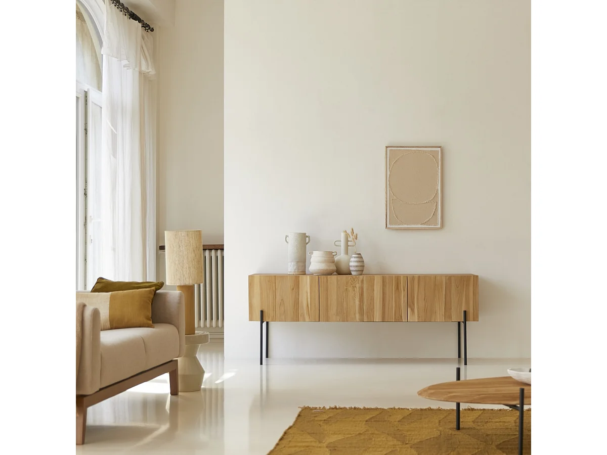 Meuble TV bas en bois de teck 170 Honorine