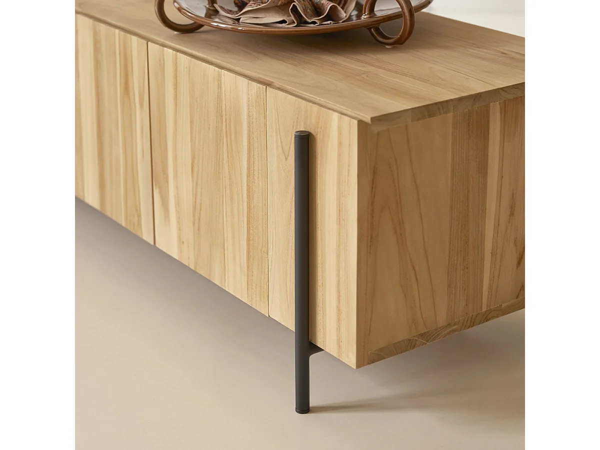 Meuble TV bas en bois de teck 170 Honorine