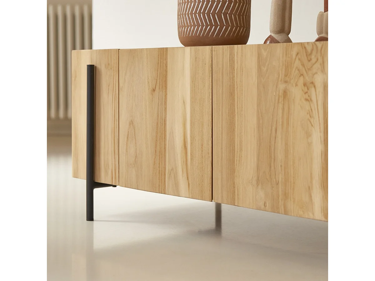 Meuble TV bas en bois de teck 170 Honorine