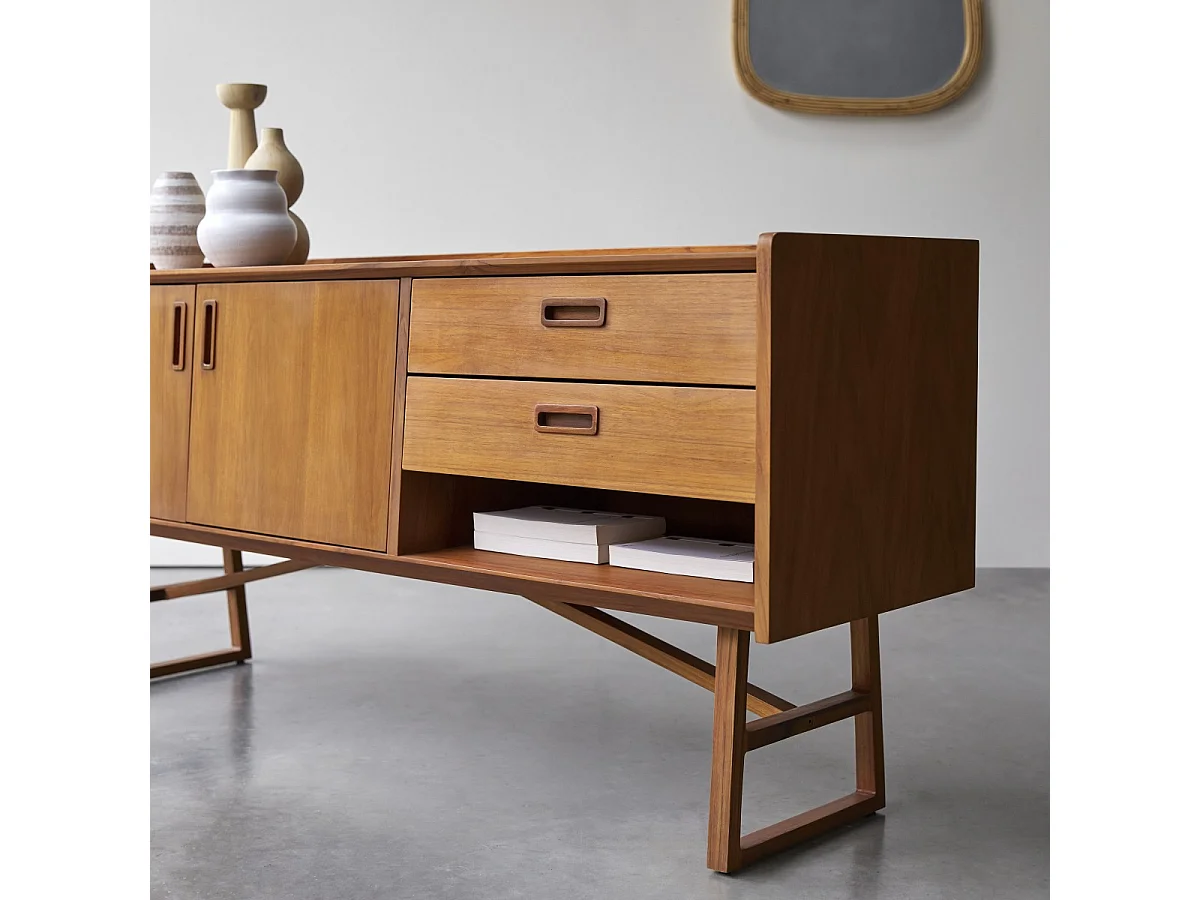 Mobile porta TV in Teak verniciato 160 cm