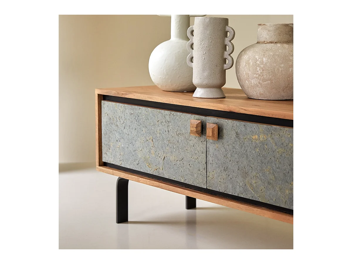 TV Unterschrank TV Schrank Hifi 160 cm aus Akazie Tikamoon