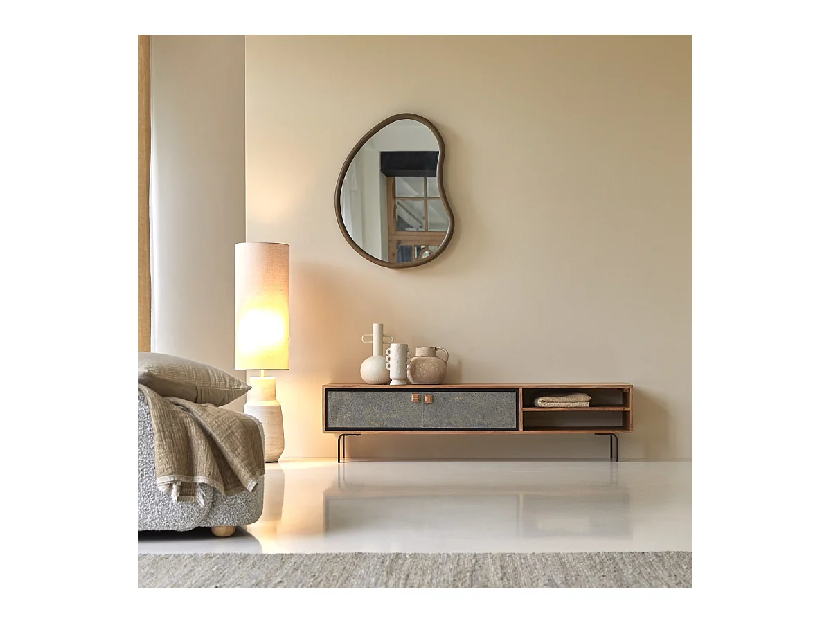 Mobile porta TV in legno di acacia 160 Temis
