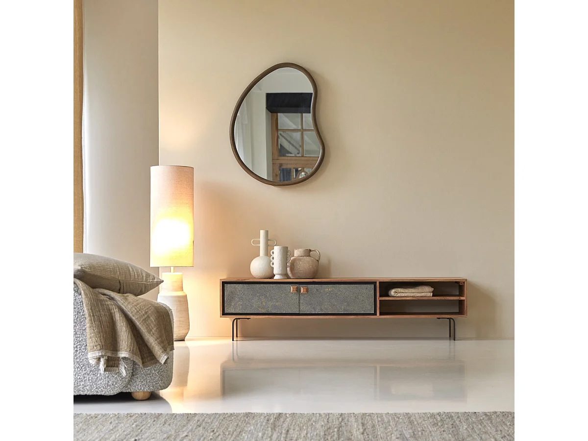 Mobile porta TV in legno di acacia 160 Temis