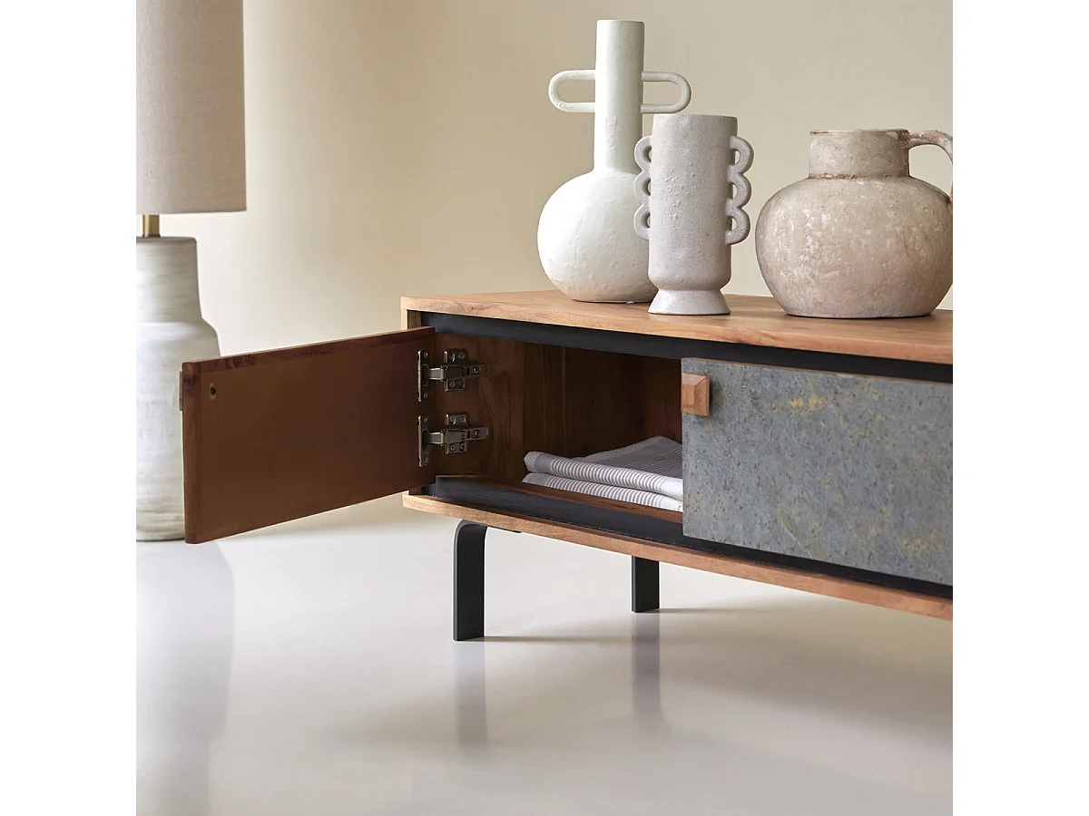 TV Unterschrank TV Schrank Hifi 160 cm aus Akazie Tikamoon