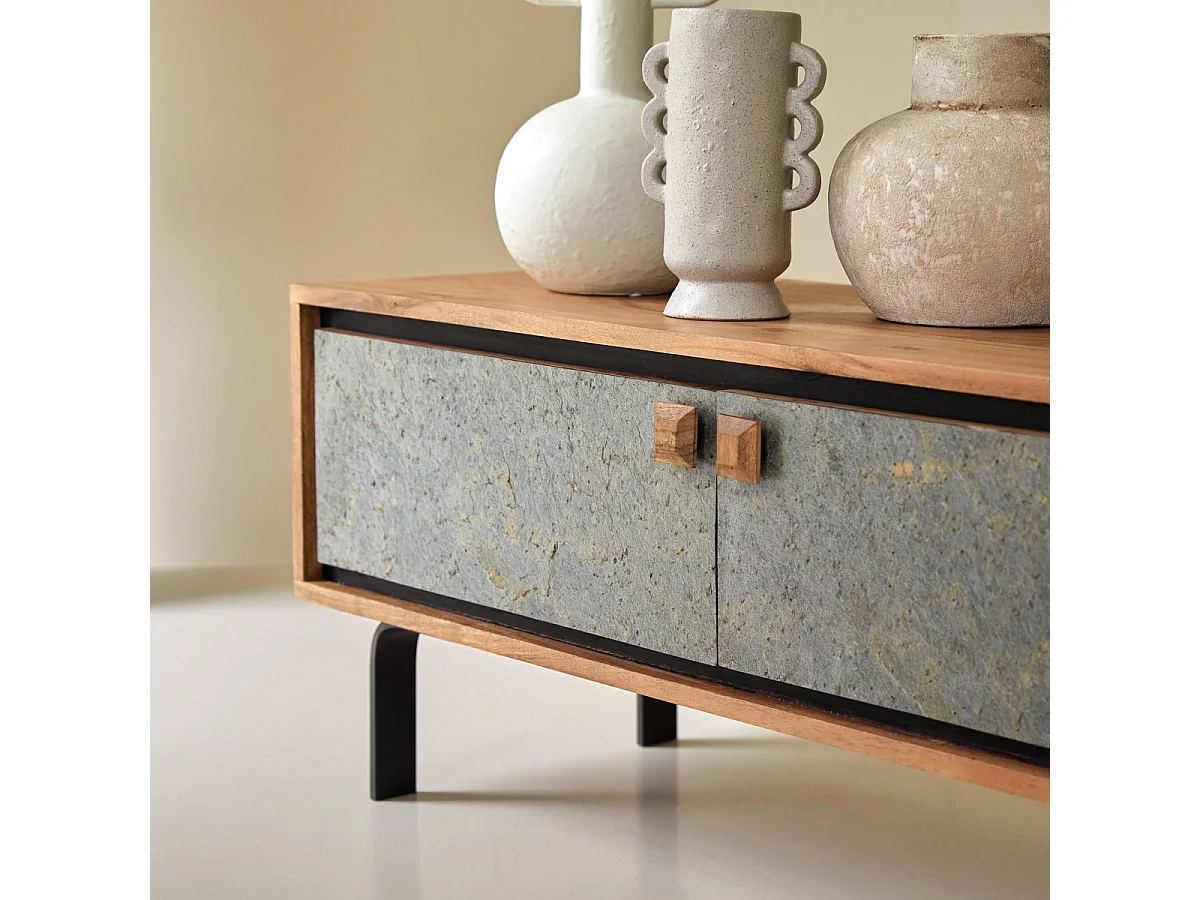 TV Unterschrank TV Schrank Hifi 160 cm aus Akazie Tikamoon