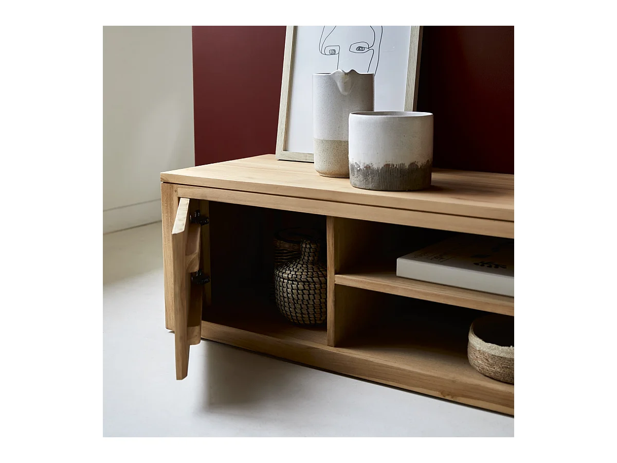 TV Schrank aus massivem Teak Basil 140 cm