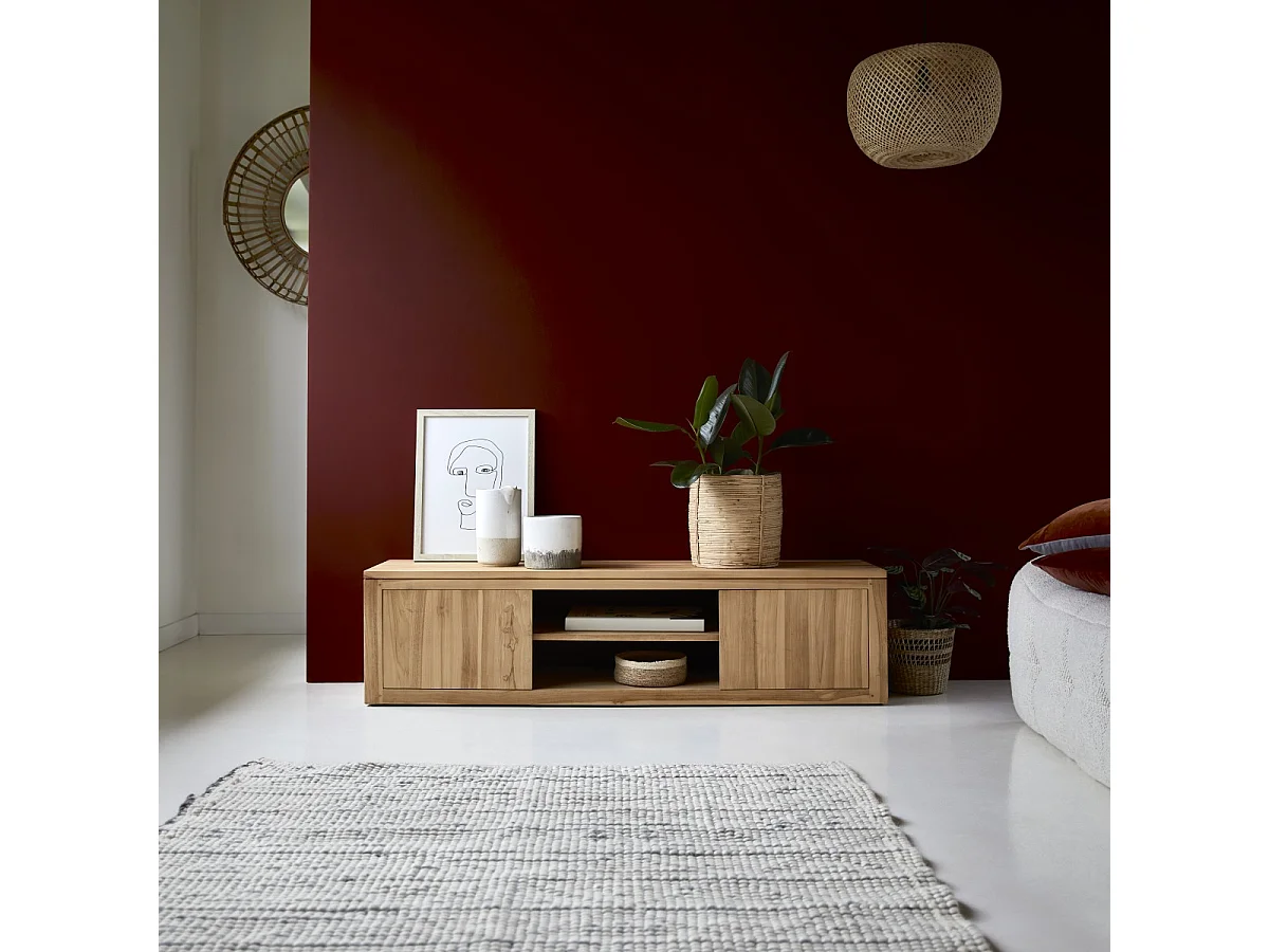 TV Schrank aus massivem Teak Basil 140 cm