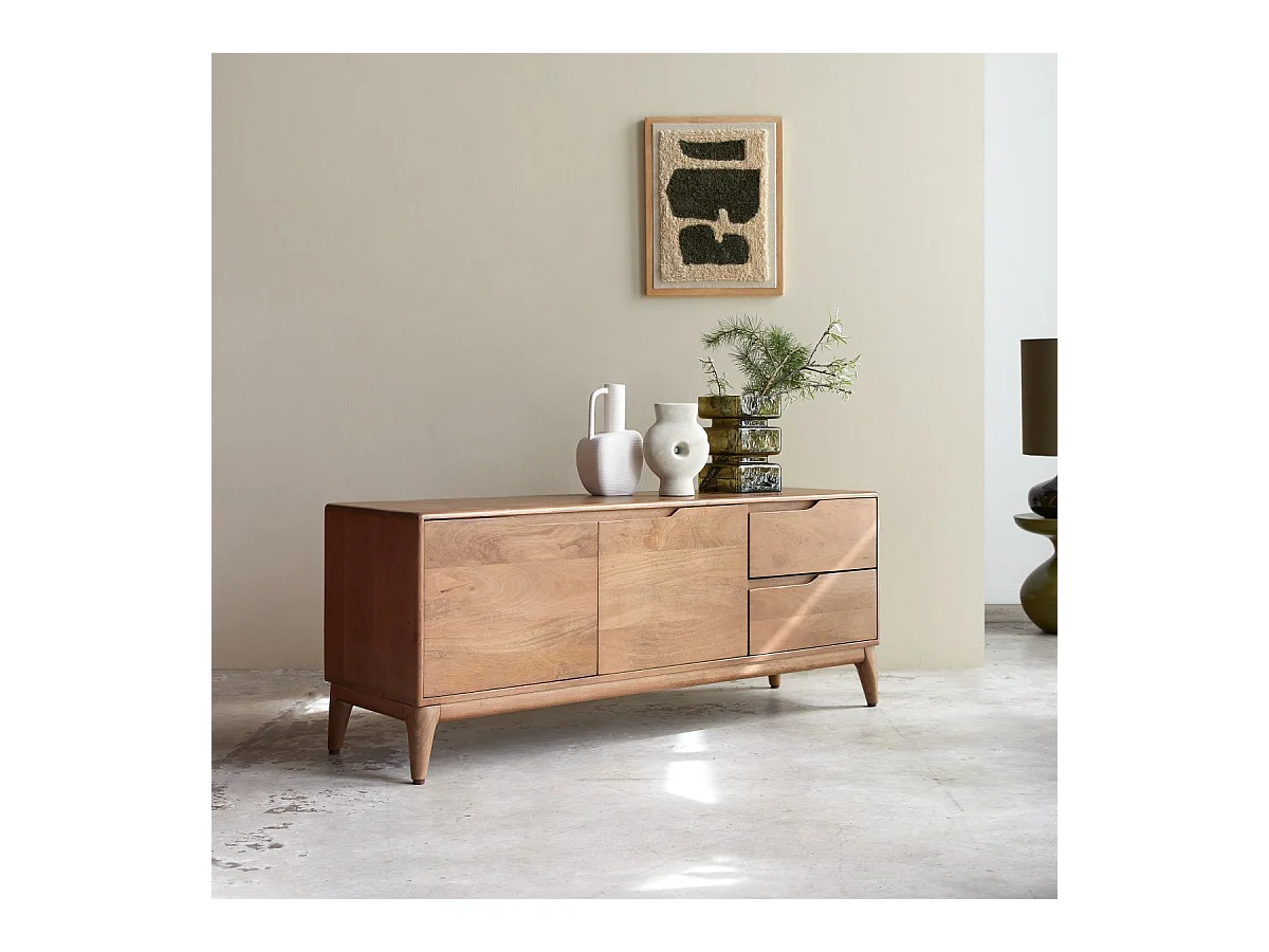 Mobile TV in legno di mango massello 140 cm